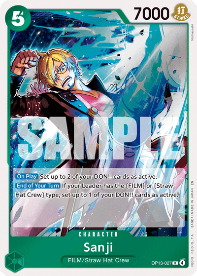 Sanji OP13-027 Carrying On His Will One Piece Karte