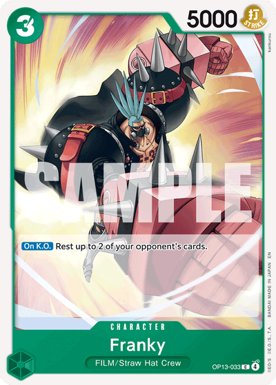Franky OP13-033 Carrying On His Will One Piece Karte
