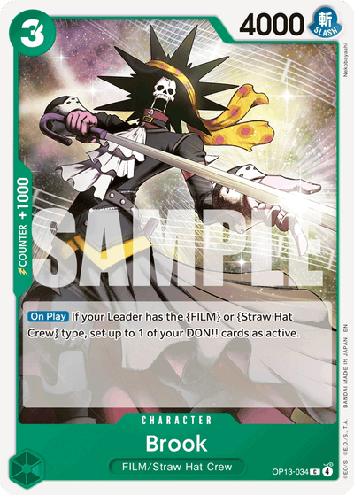 Brook OP13-034 Carrying On His Will One Piece Karte