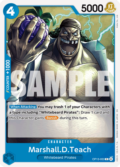 Marshall.D.Teach OP13-053 Carrying On His Will One Piece Karte
