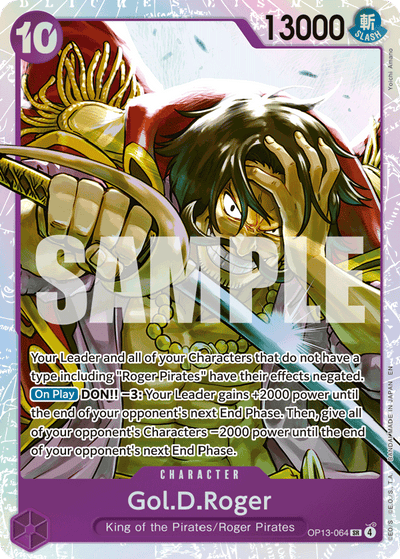 Gol.D.Roger OP13-064 Carrying On His Will One Piece Karte