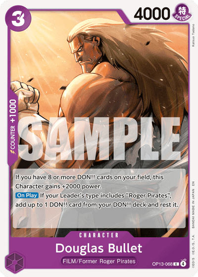 Douglas Bullet OP13-068 Carrying On His Will One Piece Karte