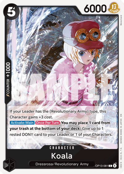 Koala OP13-081 Carrying On His Will One Piece Karte