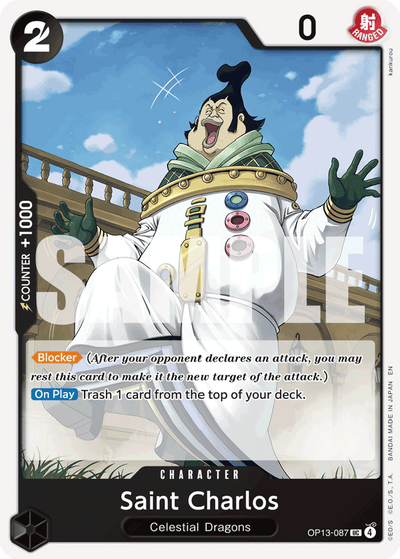 Saint Charlos OP13-087 Carrying On His Will One Piece Karte