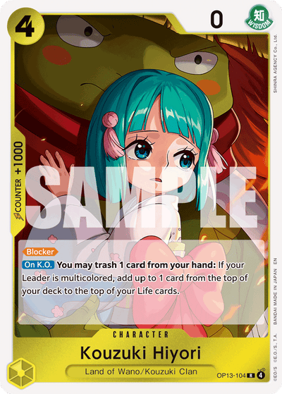 Kouzuki Hiyori OP13-104 Carrying On His Will One Piece Karte