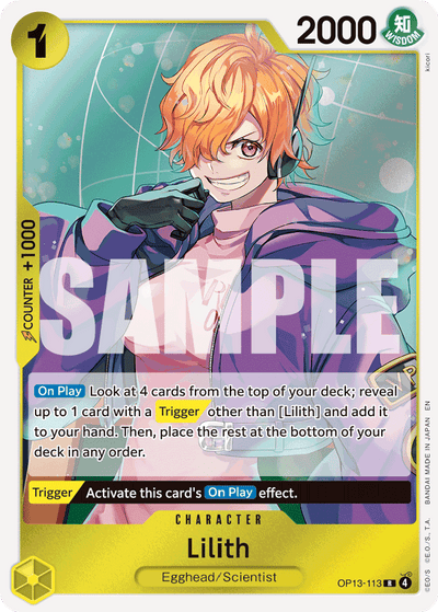 Lilith OP13-113 Carrying On His Will One Piece Karte