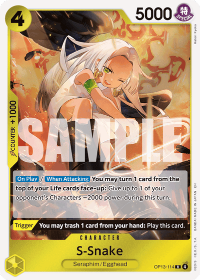 S-Snake OP13-114 Carrying On His Will One Piece Karte