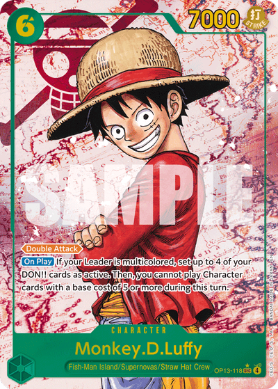 Monkey.D.Luffy OP13-118 (Parallel 1) Carrying On His Will One Piece Karte