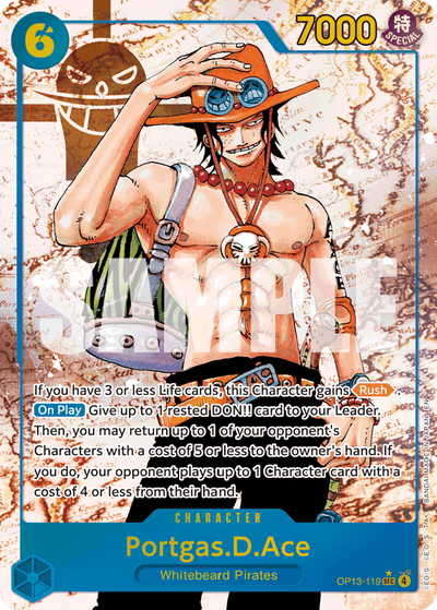 Portgas.D.Ace OP13-119 (Parallel 1) Carrying On His Will One Piece Karte