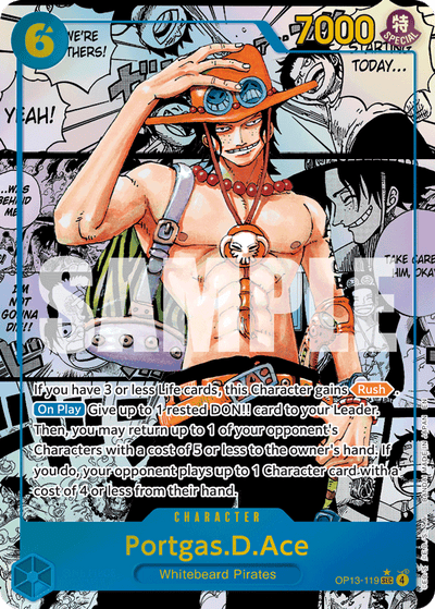 Portgas.D.Ace OP13-119 (Parallel 2) Carrying On His Will One Piece Karte