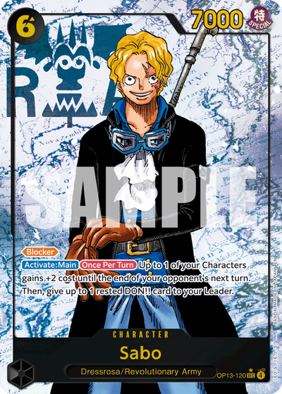 Sabo OP13-120 (Parallel 1) Carrying On His Will One Piece Karte