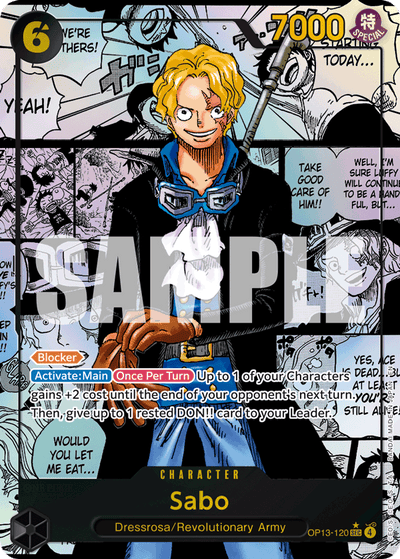 Sabo OP13-120 (Parallel 2) Carrying On His Will One Piece Karte