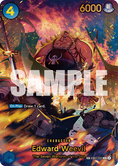 Edward Weevil EB01-023 (Parallel 1) The Azure Sea's Seven One Piece Karte