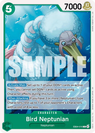 Bird Neptunian EB04-016 The Azure Sea's Seven One Piece Karte