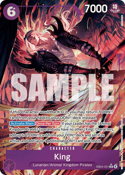 King EB04-031 (Parallel 1) The Azure Sea's Seven One Piece Karte