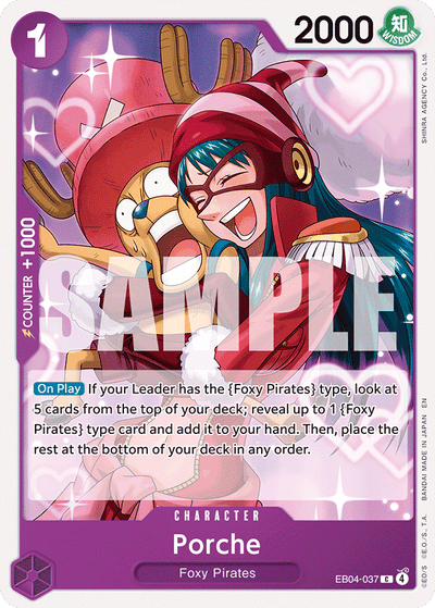 Porche EB04-037 The Azure Sea's Seven One Piece Karte