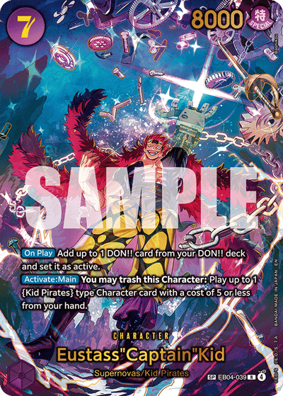Eustass"Captain"Kid EB04-039 (Parallel 1) The Azure Sea's Seven One Piece Karte