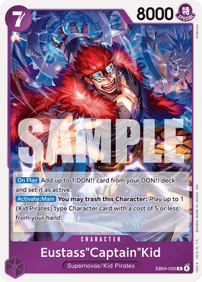 Eustass"Captain"Kid EB04-039 The Azure Sea's Seven One Piece Karte