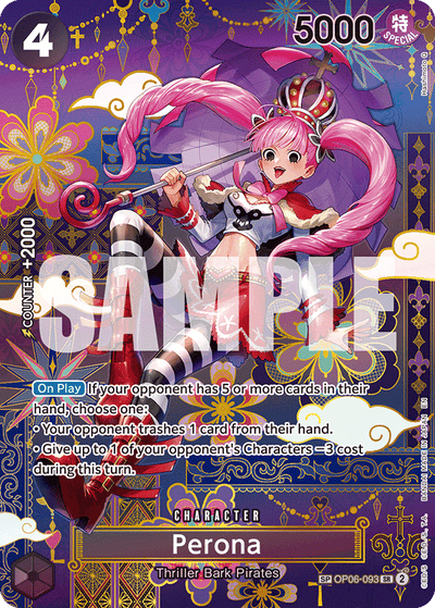 Perona OP06-093 (Parallel 5) The Azure Sea's Seven One Piece Karte