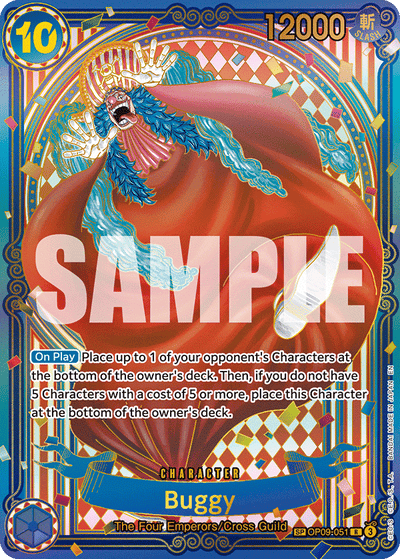 Buggy OP09-051 (Parallel 4) The Azure Sea's Seven One Piece Karte