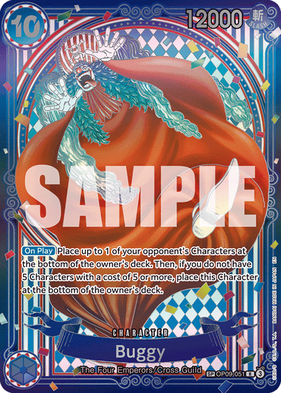 Buggy OP09-051 (Parallel 5) The Azure Sea's Seven One Piece Karte