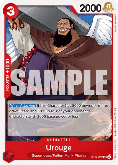 Urouge OP14-002 The Azure Sea's Seven One Piece Karte