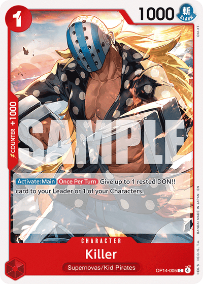 Killer OP14-005 The Azure Sea's Seven One Piece Karte