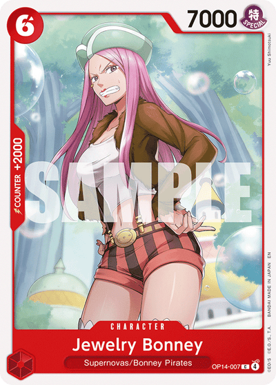 Jewelry Bonney OP14-007 The Azure Sea's Seven One Piece Karte