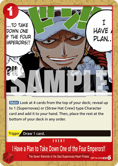 I Have a Plan to Take Down One of the Four Emperors!! OP14-019 The Azure Sea's Seven One Piece Karte