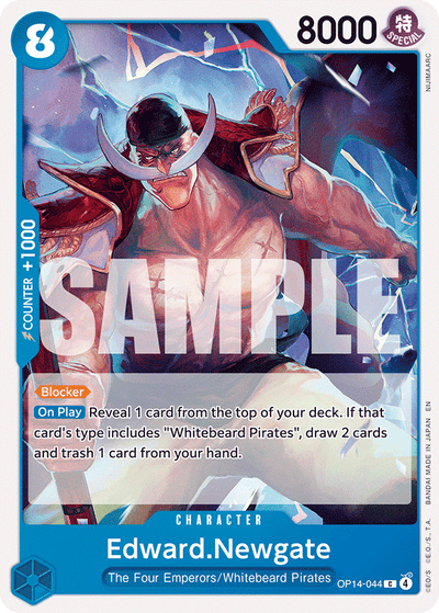 Edward.Newgate OP14-044 The Azure Sea's Seven One Piece Karte