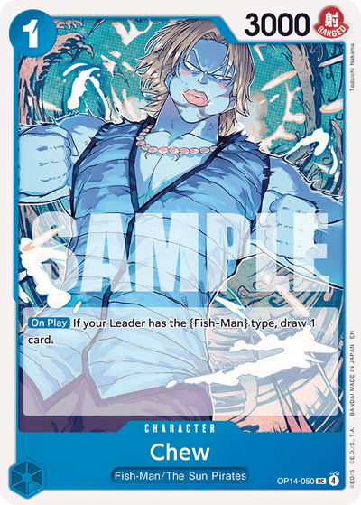 Chew OP14-050 The Azure Sea's Seven One Piece Karte