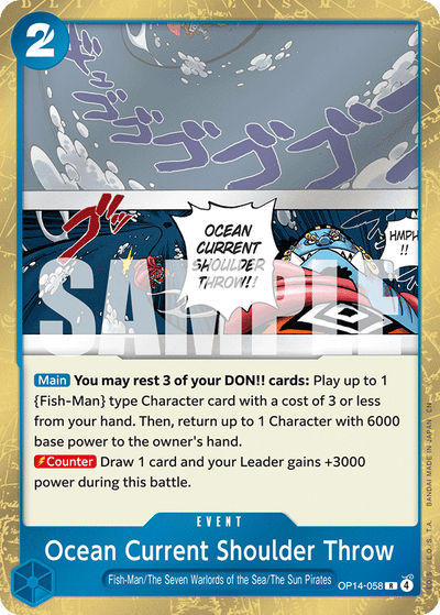 Ocean Current Shoulder Throw OP14-058 The Azure Sea's Seven One Piece Karte
