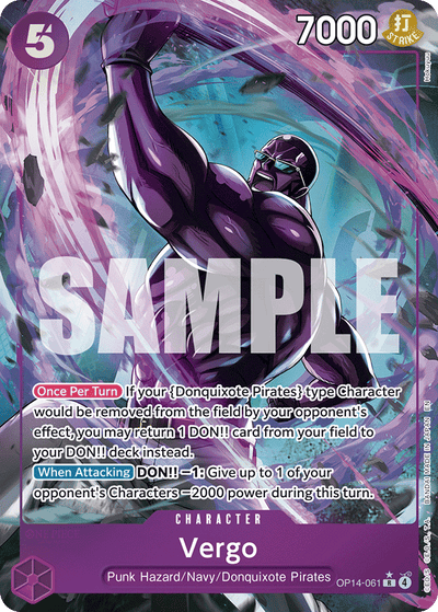 Vergo OP14-061 (Parallel 1) The Azure Sea's Seven One Piece Karte