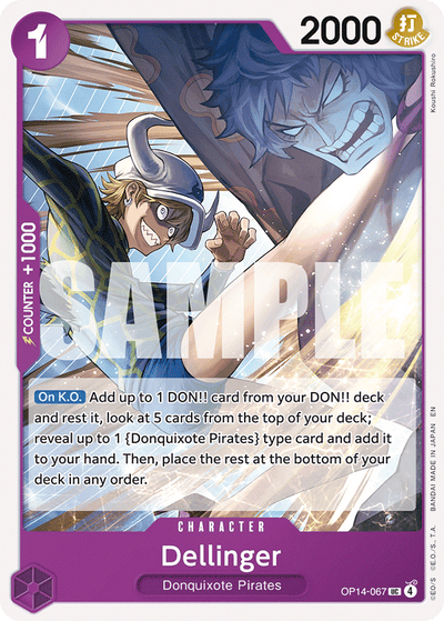 Dellinger OP14-067 The Azure Sea's Seven One Piece Karte