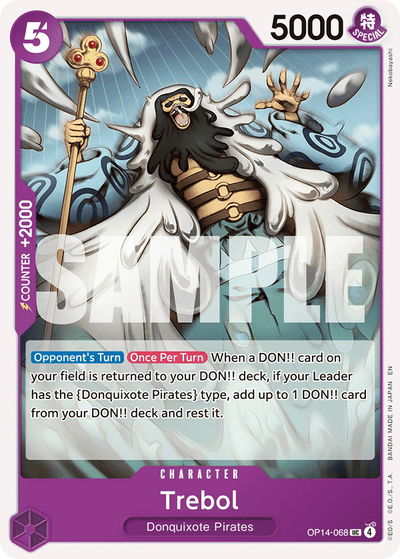 Trebol OP14-068 The Azure Sea's Seven One Piece Karte