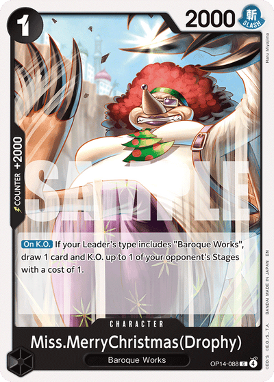 Miss.MerryChristmas(Drophy) OP14-088 The Azure Sea's Seven One Piece Karte
