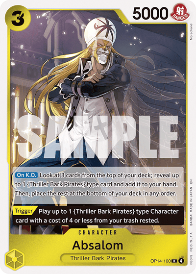 Absalom OP14-100 The Azure Sea's Seven One Piece Karte