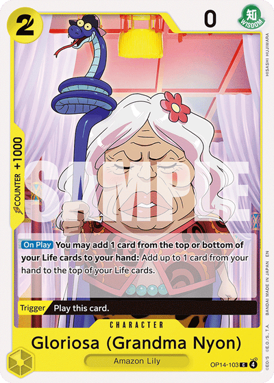 Gloriosa (Grandma Nyon) OP14-103 The Azure Sea's Seven One Piece Karte