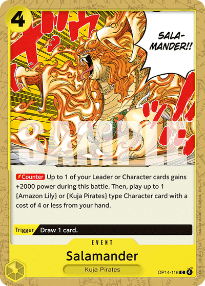 Salamander OP14-116 The Azure Sea's Seven One Piece Karte