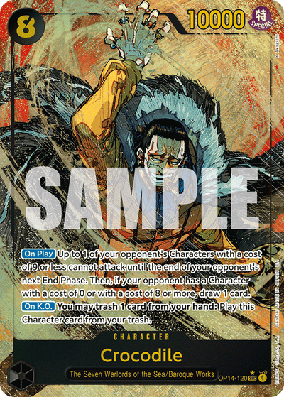 Crocodile OP14-120 (Parallel 1) The Azure Sea's Seven One Piece Karte