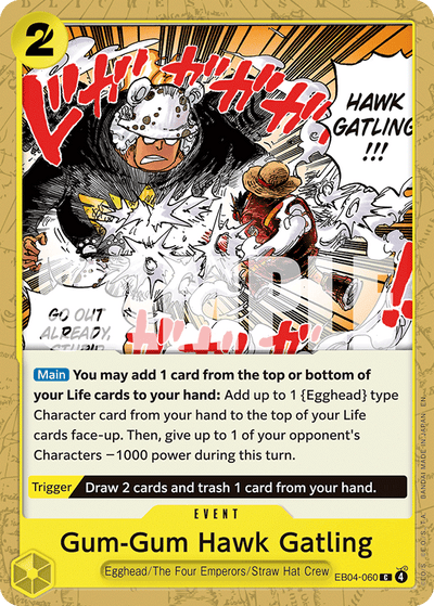 Gum-Gum Hawk Gatling EB04-060 Adventure on Kami's Island One Piece Karte
