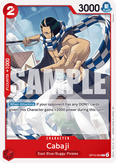 Cabaji OP15-005 Adventure on Kami's Island One Piece Karte