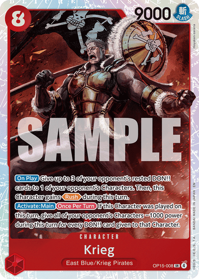 Krieg OP15-008 Adventure on Kami's Island One Piece Karte