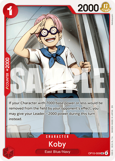 Koby OP15-009 Adventure on Kami's Island One Piece Karte