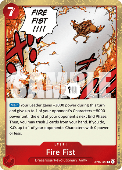 Fire Fist OP15-020 Adventure on Kami's Island One Piece Karte