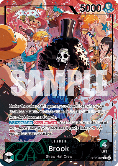 Brook OP15-022 (Parallel 1) Adventure on Kami's Island One Piece Karte