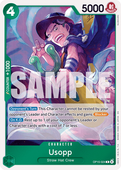 Usopp OP15-024 Adventure on Kami's Island One Piece Karte