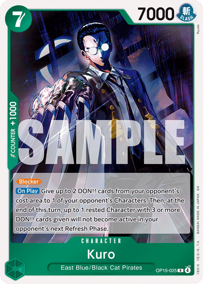 Kuro OP15-025 Adventure on Kami's Island One Piece Karte
