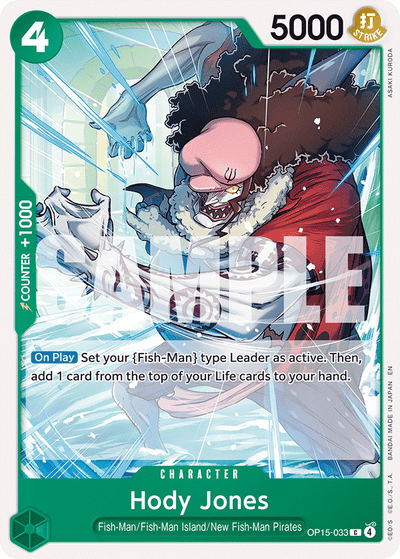 Hody Jones OP15-033 Adventure on Kami's Island One Piece Karte