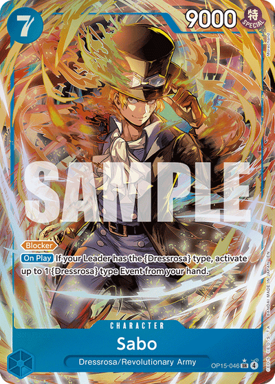 Sabo OP15-046 (Parallel 1) Adventure on Kami's Island One Piece Karte